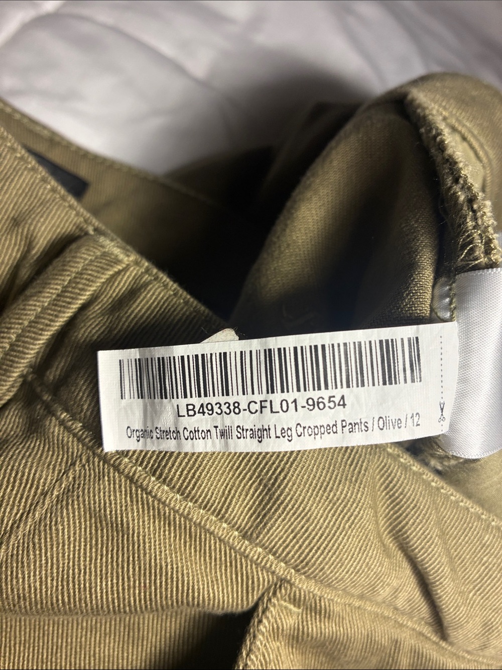 Quince Organic Stretch cotton twill straight leg cropped Pants women’s Sz 12 - Picture 5 of 12